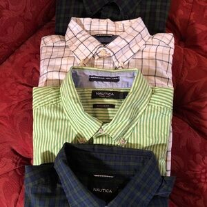 Nautica LS Button-down Shirt 4/Bundle Large Make 5